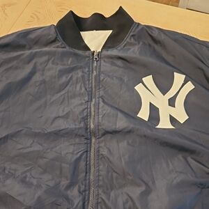 Majestic New York Yankees Reversible Bomber Jacket Blue & White Men's Size 4XT